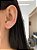 Brinco de prata mini earcuff 4 zircônias coloridas quadradas - Imagem 1