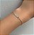 Pulseira de prata infantil mini plaquinha oval - Imagem 1