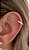 Piercing fake de prata com uma fileira de zircônias - Imagem 1