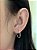 Brinco de prata argolinha hexagonal 19mm - Imagem 1