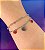 Pulseira de aço coração liso com zircônias vermelhas - Imagem 2