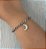 Pulseira de aço cadeado grosso pingente lua - Imagem 1