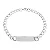 Pulseira de aço masculina placa lisa corrente grume - Imagem 1