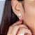 Brinco de aço earjacket corações - Imagem 1