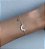 Pulseira de prata lua cravejada com mini estrelinha - Imagem 1