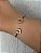 Bracelete de aço coração vazado - Imagem 1