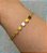 Pulseira dourada coração laminado - Imagem 1