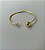Bracelete dourado esfera com ponto de luz - Imagem 2