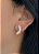 Brinco dourado earcuff zircônia navete - Imagem 2