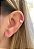 Piercing fake de prata borboleta zircônia - Imagem 2