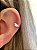 Piercing fake de prata borboleta zircônia - Imagem 1