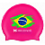 Touca de natação em silicone premium Pink adulto impermeável Mobilidadii - Imagem 2