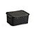 Cesto Organizador Rattan Preto PP com Tampa Nitron 065/P - Imagem 1