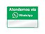 Placa de sinalização em Alumínio 16x23 Atendemos via Whatsapp Sinalize 150AQ - Imagem 1