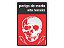 Placa de sinalização em Alumínio 16x23 Perigo de morte Alta Tensão Sinalize 150AO - Imagem 1