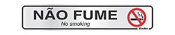 Placa de sinalização em Alumínio 5x25 Não Fume Sinalize 100AR - Imagem 1