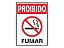 Placa de sinalização em Poliestireno 15x20 Proibido Fumar Sinalize 220AB - Imagem 1
