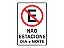 Placa de sinalização em Poliestireno 20x30 Não Estacione Dia e Noite Sinalize 250AG - Imagem 1
