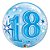 Balão Bubble 18 anos Azul - Imagem 1