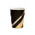 Copo de Papel Listras Preto e Dourado 10 Un. - Imagem 1