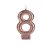 Vela Número Rose Gold Glitter - Imagem 9
