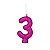 Vela Número Pink Glitter (0-9) - Imagem 5