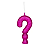 Vela Interrogação Pink - Imagem 1