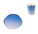 Kit Prato e Copo Azul com Borda Dourada 16un - Imagem 1