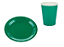 Kit Descartáveis Verde Bandeira 20un - Imagem 1