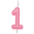 Vela Número Rosa Candy - Imagem 1