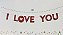 Faixa I Love You Vermelha 2 metros - Imagem 1
