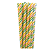 Canudos de Papel Arco-íris Candy - 20 Un. - Imagem 1