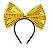 Fantasia Carnaval - Tiara Laço - Paetê Amarelo - Imagem 1