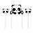 Topo de bolo Panda - Imagem 1