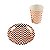 Prato e Copo Chevron Rose Gold 20un - Imagem 1