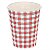 Copo de Papel Xadrez Vermelho 10 Un. - Imagem 1