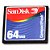 Cartão de Memória SanDisk Compact Flash 64MB Usado - Imagem 1