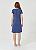 Vestido Casual Azul Indico Liso Unibutec - Imagem 5