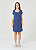 Vestido Casual Azul Indico Liso Unibutec - Imagem 3
