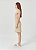Vestido Casual Bege Liso Unibutec - Imagem 4