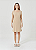 Vestido Casual Bege Liso Unibutec - Imagem 3