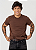 Camiseta Flex Slim Cotton Marrom Unibutec Algodão Com Elastano - Imagem 1