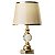 Abajur de Mesa Techled Globo Cristal Gold 45cm com Base Iluminada e Interruptor Bivolt 127/220V para Quarto e Sala - Imagem 1