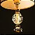 Abajur de Mesa Techled Globo Cristal Gold 45cm com Base Iluminada e Interruptor Bivolt 127/220V para Quarto e Sala - Imagem 5