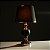 Abajur de Mesa Techled Gold e Preto 49cm com Cúpula Grafite em Cerâmica Bivolt 127/220V para Quarto Casal - Imagem 8