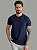 Camiseta Acostamento Casual Lisa Azul Marinho - Imagem 1