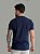 Camiseta Acostamento Casual Lisa Azul Marinho - Imagem 3