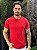 Camiseta Acostamento Casual Lisa Vermelho Hibisco - Imagem 2