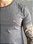 Camiseta Acostamento Casual Lisa Cinza - Imagem 4