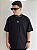 Camiseta Over Calmô Neck Preta - Imagem 1